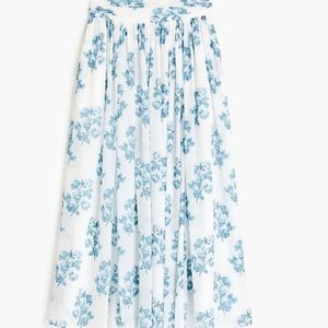 Jcrew point sur blue flower maxi skirt